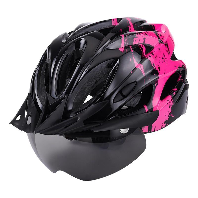 Integrated Cycling Helmet With Magnetic Snap-on Visor Rear LED Light Unisex Mountain Bike Half EPS Foam CE CPSC