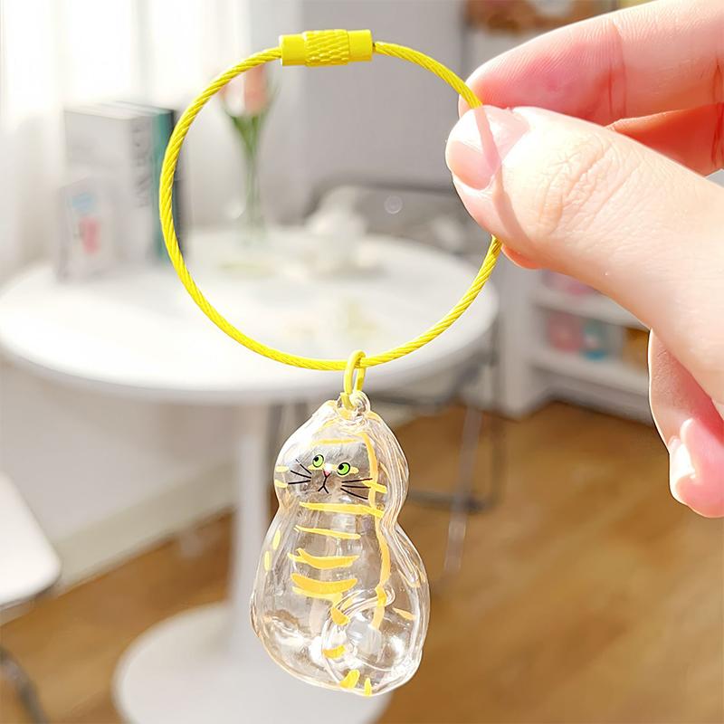 Cartoon Cat Hair Memorial Keepsake Capsule Cute Pet'S Fur Storage Box Keychain Diy Bag Pendant Pet Souvenirs Gifts