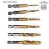6pcs Titanium Coated Threaded Drill Taps HSS 4341 Drill Tap Set Durable Screw Drill Tap  Drilling