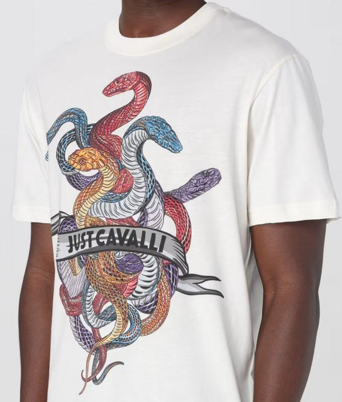 Just cavalli men's t-shirt new snake heart - Size: L