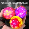 Luminous Rubber Wrist Ball with Elastic Rope - Kids' Rebound Toy for Boys' Boredom Relief