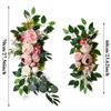 2pcs Artificial Crescent Flower Swag Wedding Arch Decor Fake Floral Finished for T Stage Road Lead Party Ceremony Event Supplies