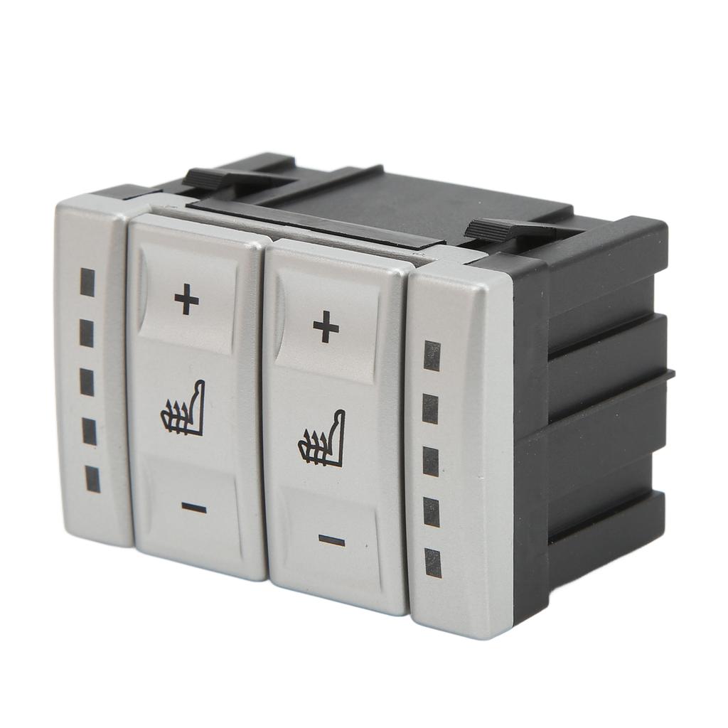 Car Seat Heating Button Switch Silver BS7T19K314AB ABS Replacement for Ford Galaxy