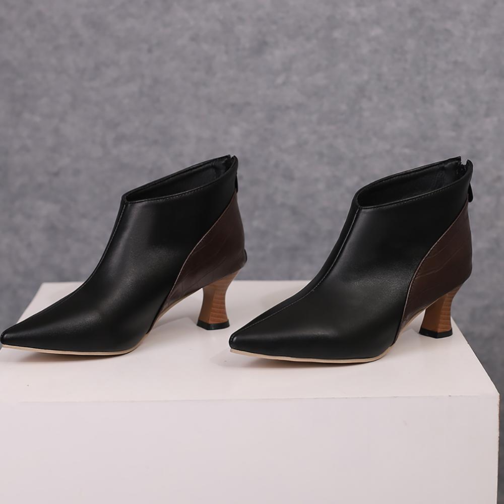 Красно-черные женские туфли-лодочки на высоком каблуке, маленький, большой размер 32 50