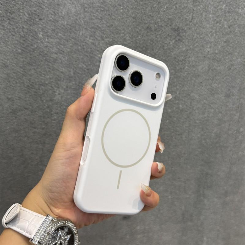 Liquid Silicone Phone Case With Integrated AI Button Magnetic Snap-on IPhone 17 Pro Max 16 15 Series Soft Touch Anti-Slip