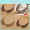 Carved Alloy Hollow Out Fashionable Temperament Collar Necklace Accessory