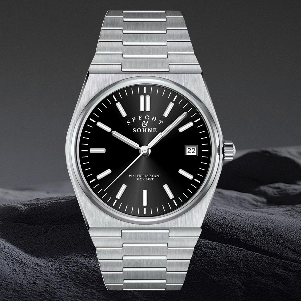 Новые поступления 2024, мужские часы из нержавеющей стали с сапфиром, классические кварцевые мужские часы Relogio Masculino, 100 м, водонепроницаемые