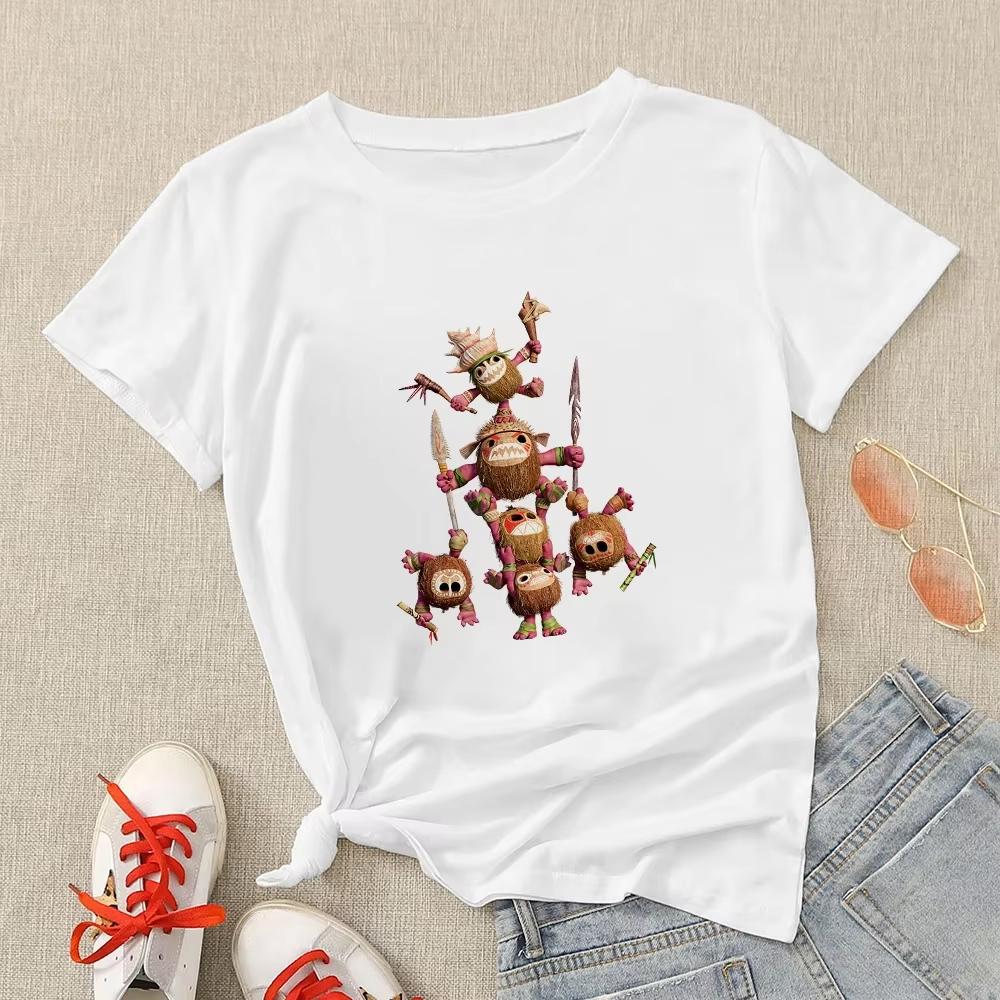 T Shirt for Unisex Cute Princess Graphic Tshirt Moana Womens Tshirt Y2k Streetwear Tops Kawaii Clothes Unisex Clothing