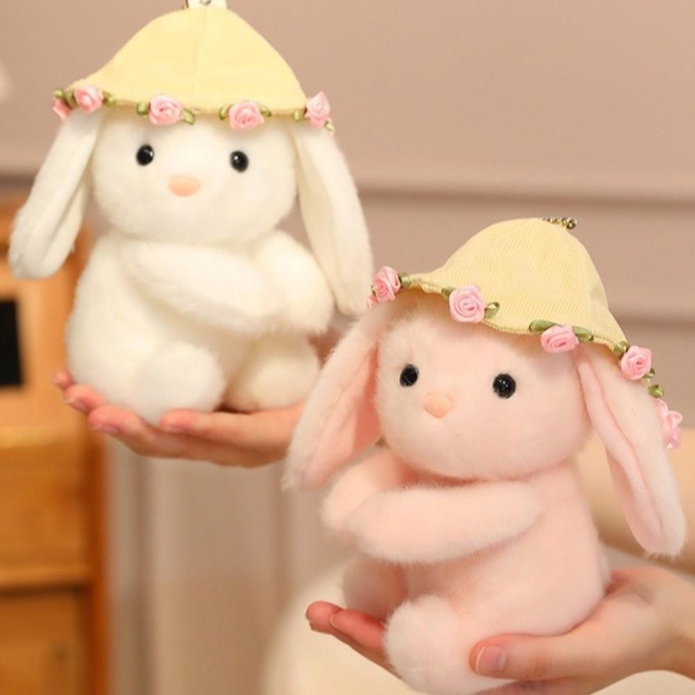 with Floral Blanket Bear Wear Rose Doll 15cm Bouquet Rabbit Doll Rose Bear Plush Toy  Anniversary