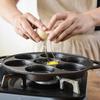 Efficient Fried Eggs Pot Non-Stick Ham Pans Multipurpose 7 Hole Omelette Pan  Meatloaf