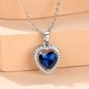Luxury Female White Crystal Love Heart Pendant Necklace For Women Trendy Silver Color Wedding Chain Necklace Jewelry Gift
