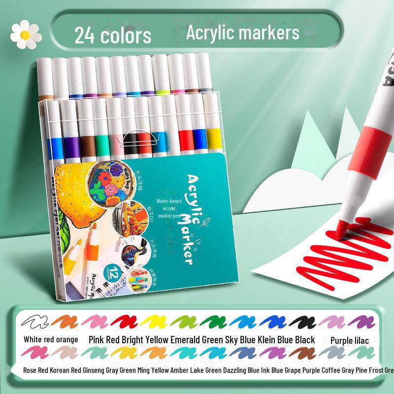 Двухсторонний акриловый маркер и акварельная ручка для детей и студентов: Штабелируемый, непрозрачный для искусства и живописи