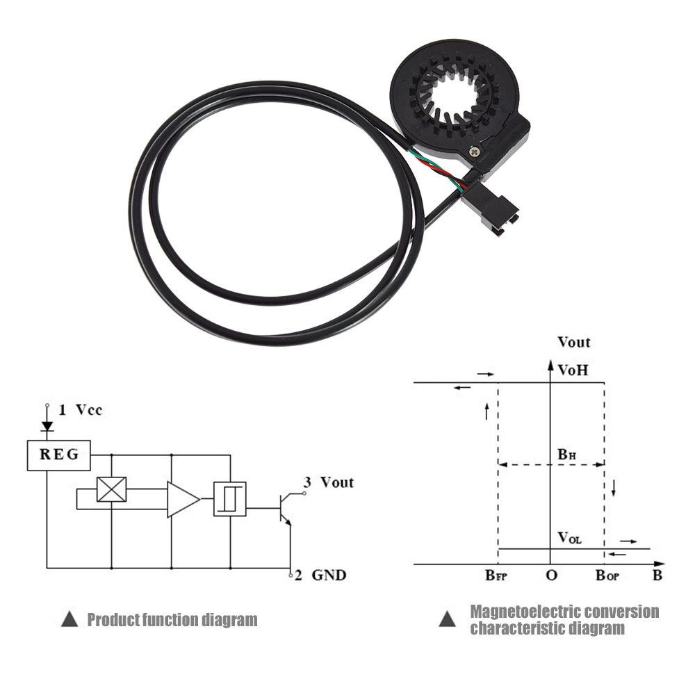 Pedal Parts PAS Assistant Sensor Hall Assistant Sensor Electric Bike Retrofit Ebike Conversion Kit