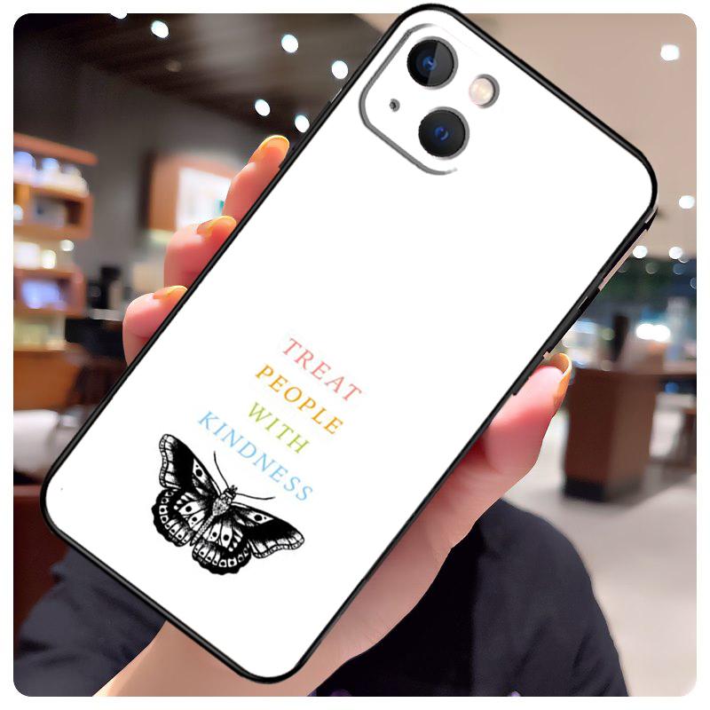 Treat People With Kindness Case For iPhone 16 14 15 Pro Max 12 13 Mini 11 15 Pro Max Plus X XS Max XR Phone Cover
