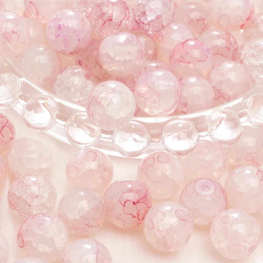 Браслет из стеклянных бусин «половина сахара» с пузырьками желе 8-10 мм - круглые свободные бусины для аксессуаров ручной работы