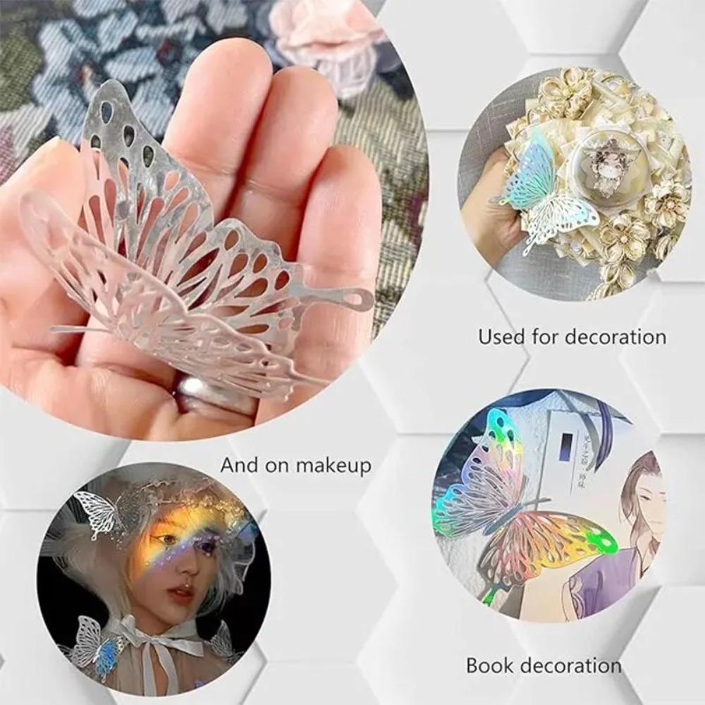 12 шт./набор красочных 3D-бабочки, настенный декор, сделай сам, имитация бабочек, украшения для дома