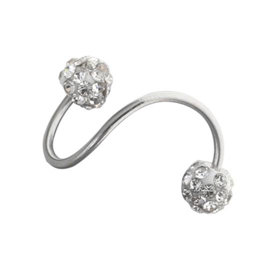 1 шт. серьги для пирсинга, искусственные кристаллы, серьги-гвоздики для козелка, легко чистящиеся серьги-гвоздики для хряща ушной раковины, губы