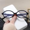2Pcs Fashion Small Oval Clear Lens Glasses Frames Women Anti Blue Light Glasses Frame Computer Optical Lenses Eyeglasses
