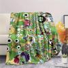 1Pc Keroro Print Flannel Blanket, High quality Comfortable for All Seasons, Home Decor, Warmth and Comfort, Perfect for Christmas Gifts