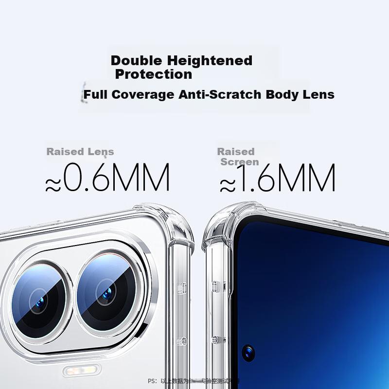 Phone Case for Redmi Turbo 4 Pro, with Air Cushion Corners, Full Lens Protection, Ultra-Thin Transparent Cover for Turbo 4 Pro