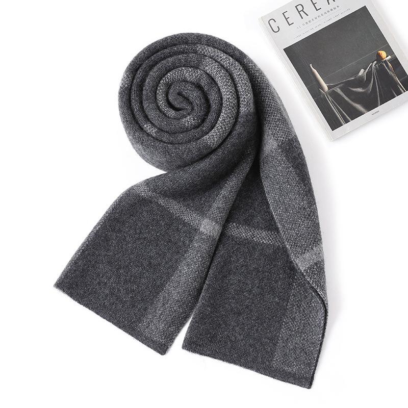 High-end Business Versatile Scarf Men's 2025 Winter New Wool Versatile Shawl Dual-purpose Cashmere Scarf