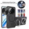 Магнитный Бронированный Чехол Funda для Xiaomi Redmi Note 14 Pro 4G Redmy Note14 Note14Pro + Plus 5G Чехол Слайдер Защитная Крышка Камеры Coque