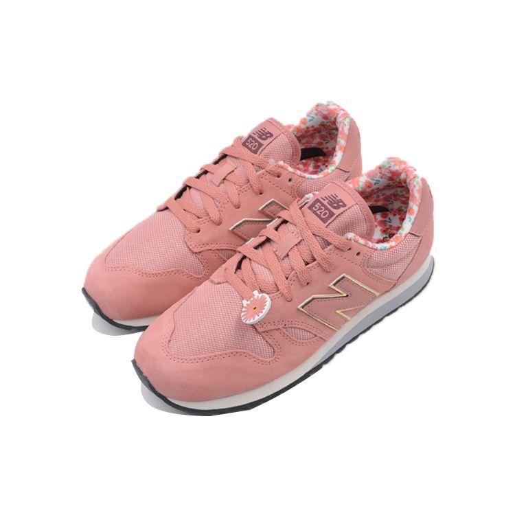 New Balance Nb 520 Удобная Ткань Синтетическая Кожа Низкий Верх Повседневные Кроссовки для Бега Женские кроссовки Розовый WL520AA