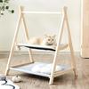 Dual-Layer Cat Hammock Bed Solid Wood Cat Swing Hanging Bed Cat Cradle Bed Four Seasons Universal