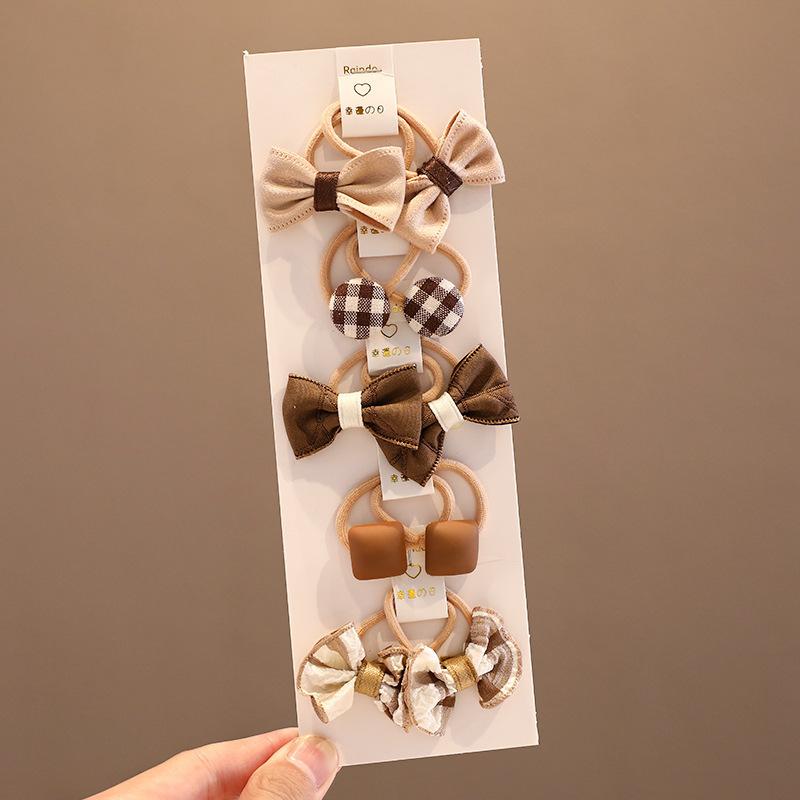 5Pair Cute Hair Band for Girls Sweet Pricess Fashion Hair Rope for Toddler Girl Lovely Elastic Hair Band Baby Headwear