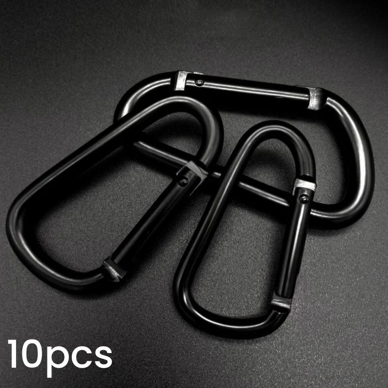 Мини-брелок-карабин из алюминиевого сплава D Тип Пряжка Пружинный карабин с карабином-защелкой Брелки для ключей Открытый кемпинг Инструменты для ежедневного использования
