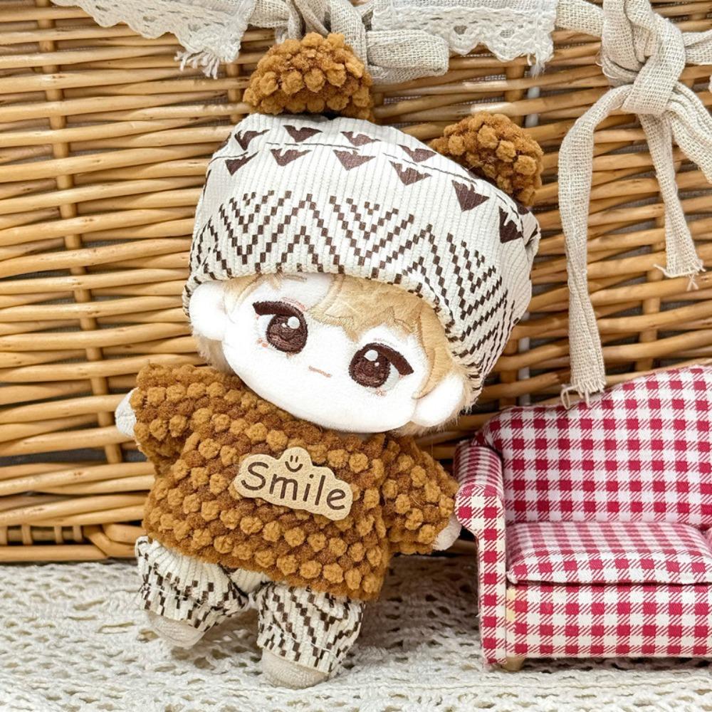 Handmade 10cm Doll Clothes Dress Headband Plush Dolls Outfit Toys Baby Doll's Accessories Cos Suit