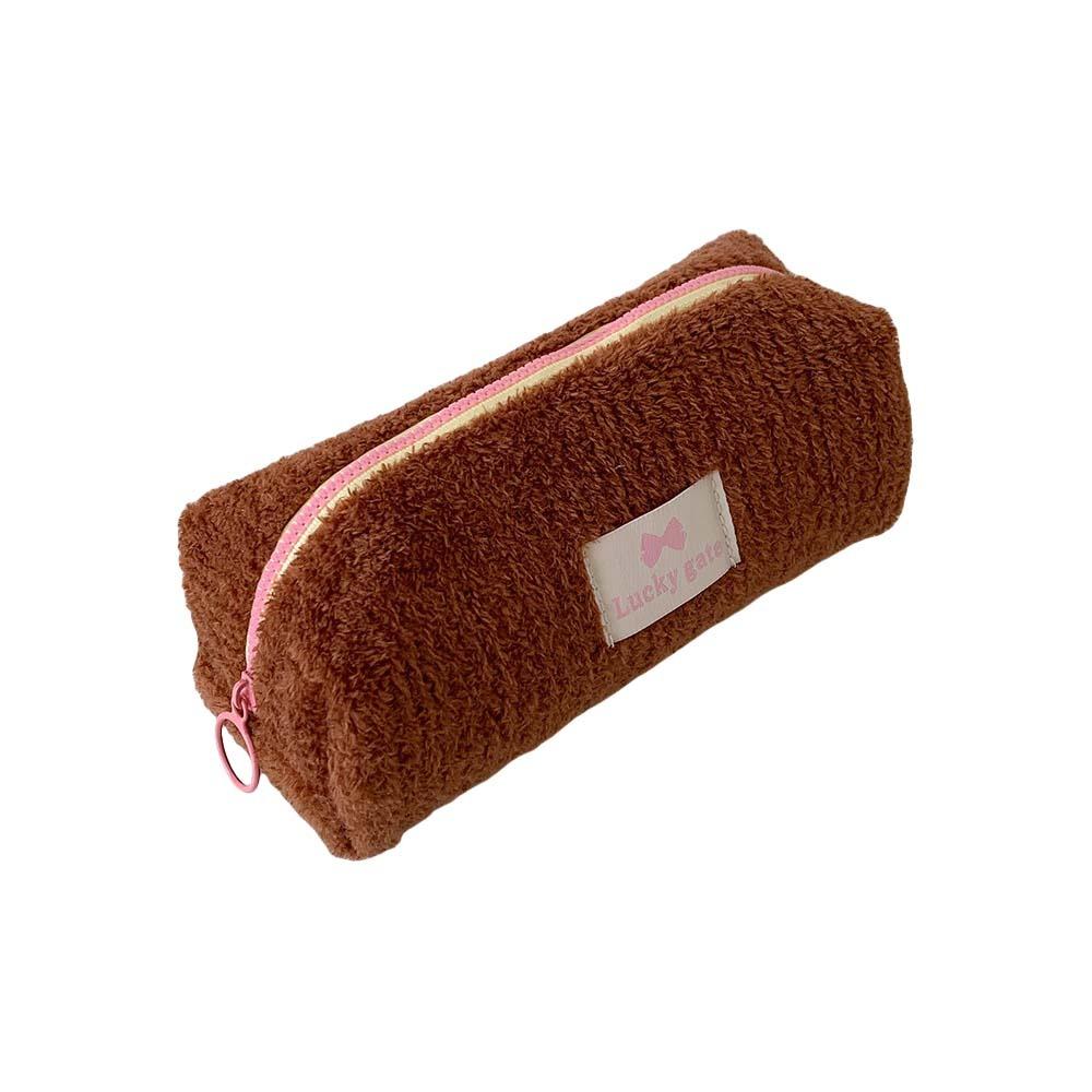 Канцелярский органайзер, плюшевая сумка для канцелярских принадлежностей, пенал цвета конфет, письменные принадлежности для студентов