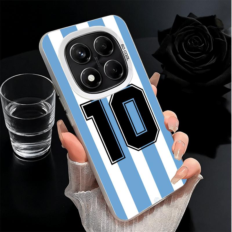 Чехол для телефона с футбольными номерами 7 10 19, ударопрочный, для Xiaomi Redmi Note 15 14 13 12 Pro Plus 11 11S 11T 5G, защитный чехол от падения