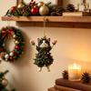 Party Favors for Christmas 2Pcs Cat Acrylic Ornament, 2D Flat Kitty Hanging Pendant with Holiday Supplies Santa Hat Tree Decor, Car Rearview