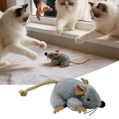 Игрушка для кошек Мышь со встроенным звуком Компактная Игровая игрушка Набитые игрушки для кошек для ежедневной игры на полу дома в помещении на улице День Рождения Праздник Питомца