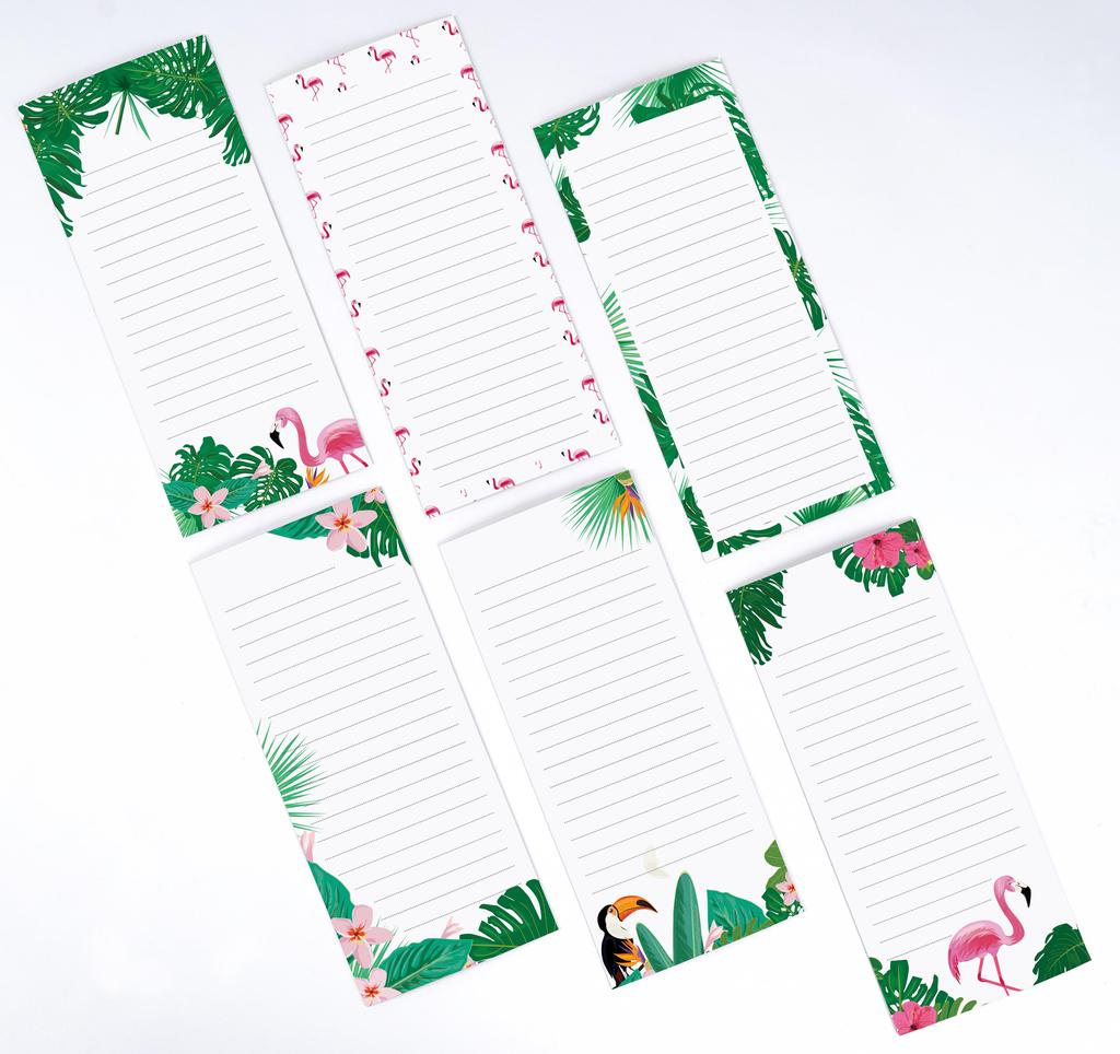 Inkdotpot Упаковка из 6 забавных магнитных списков для сухого стирания на холодильнике, протирание без пятен, быстрые заметки, доска для покупок и список продуктов на холодильник