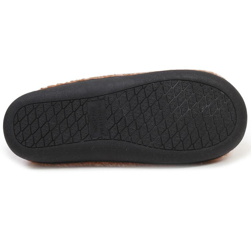 Теплые бархатные нескользящие зимние хлопковые тапочки на толстой подошве