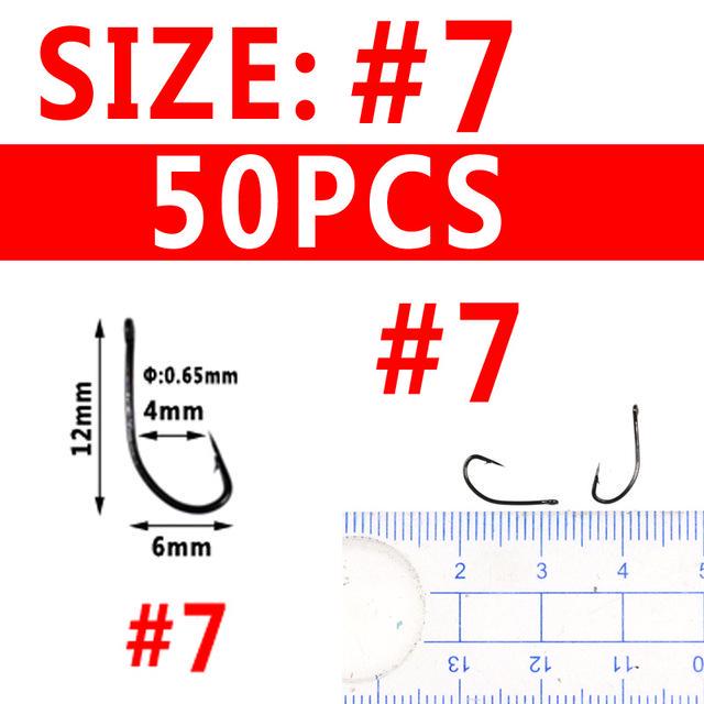 Стальные крючки для рыбалки, 50 шт