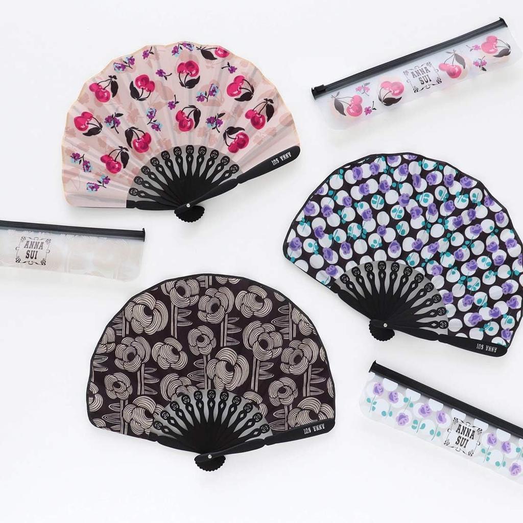 fan storage Archive Rose [ANNA SUI] Anna SuiFolding (with case) (Black) 001854-0003-01