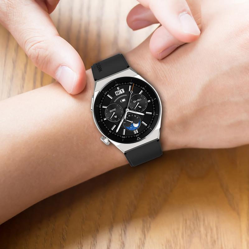 Для Huawei Watch GT 3 Pro 46 мм/GT 2 46 мм Pro/GT 2 46 мм силиконовый ремешок для часов 22 мм регулируемый ремешок на запястье с серебряной пряжкой