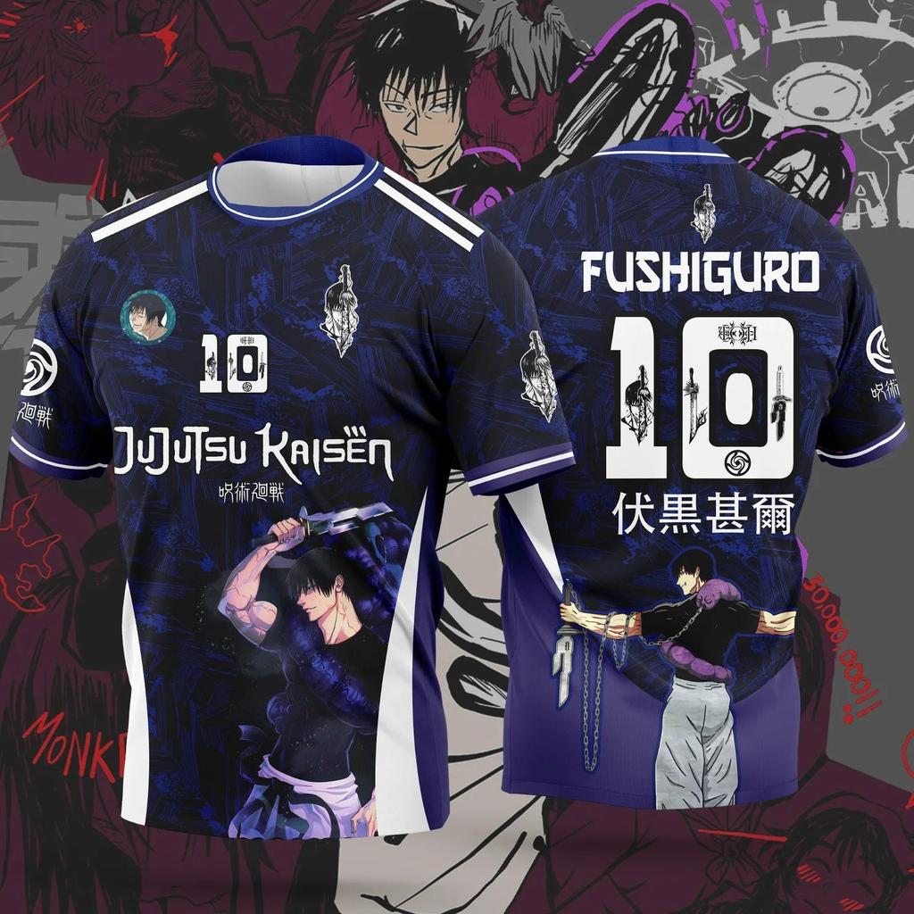 Bandai Jujutsu Kaisen Anime Character-themed Jerseys Adult Kids Athleisure Women's T-Shirts Summer Quick-drying Soft Lightweight Comfy