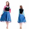Косплей Хэллоуин Костюм Аниме Принцесса Ледяная Анна Взрослое Платье Шлейф Покахонтас Платье