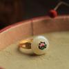 fashion Party Jewelry For Girl Trendy Adjustable Chinese Style Ring  Lotus Ancient Ring