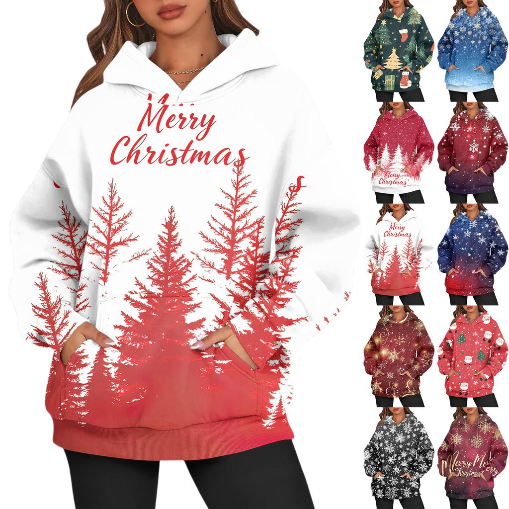 Women's Fashion Daily Versatile Casual Crewneck Sweatshirts Long Sleeve Printed Top Sweatshirts