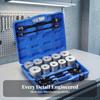 27 Pieces Press and Pull Sleeve Kit Adapter Sleeves Bushing Removal Tool