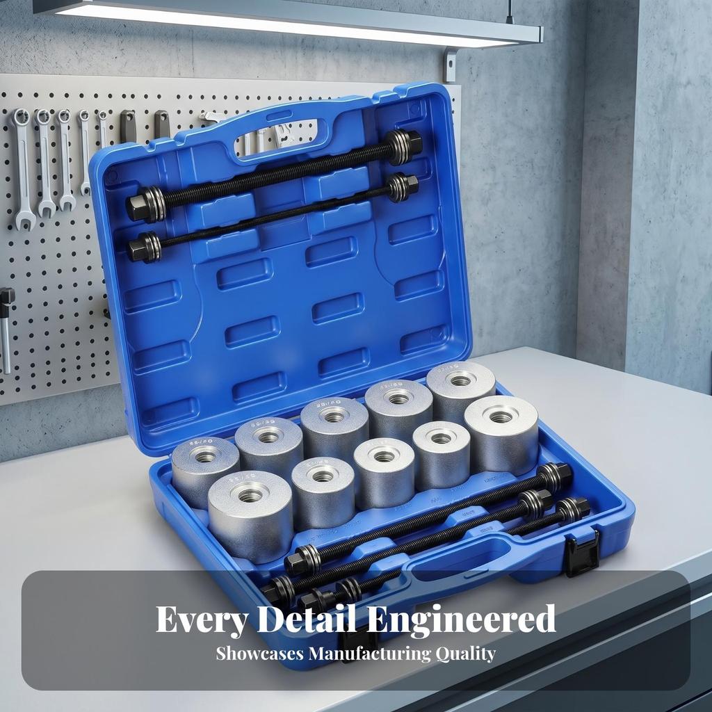 27 Pieces Press and Pull Sleeve Kit Adapter Sleeves Bushing Removal Tool