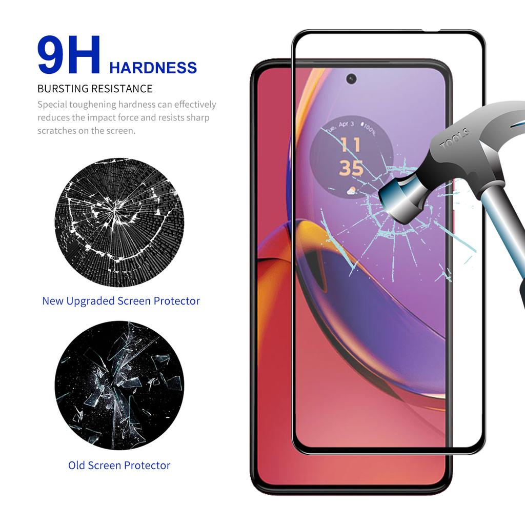 ENKAY HAT PRINCE Защитная пленка для экрана телефона Motorola Moto G84 5G с шелкографией, 2.5D пленка из высокоалюминиево-кремниевого стекла