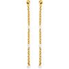 [Q4860] - Gold Plated 'Boho' White Gold Earrings - 47 Mm
