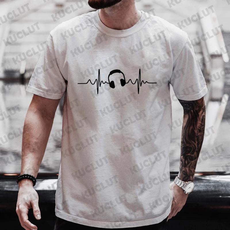 Смешная футболка с принтом «Эволюция DJ» для мужчин, модная повседневная футболка с короткими рукавами, летняя дышащая футболка, музыкальная футболка, топы