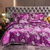 4 шт./комплект роскошных жаккардовых удобных комплектов постельного белья с кружевным краем, простыня, свадебное постельное белье, домашний текстиль, покрывала, комплект из четырех предметов